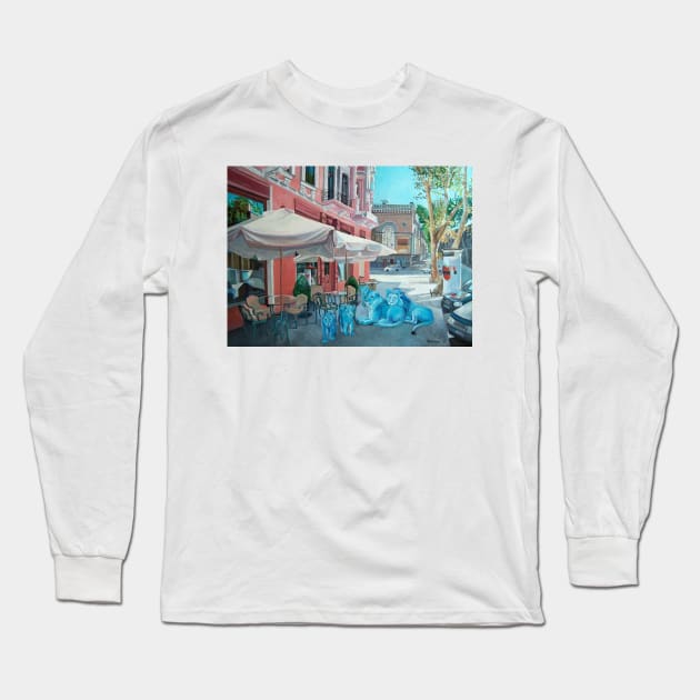 African Invasion. Afternoon siesta. Long Sleeve T-Shirt by Binovska